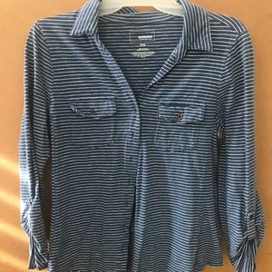 Striped 3/4 Sleeve Shirt